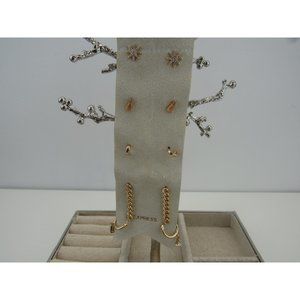 NEW WITH TAGS EXPRESS SET OF 5 SHINY GOLD EARRING SET